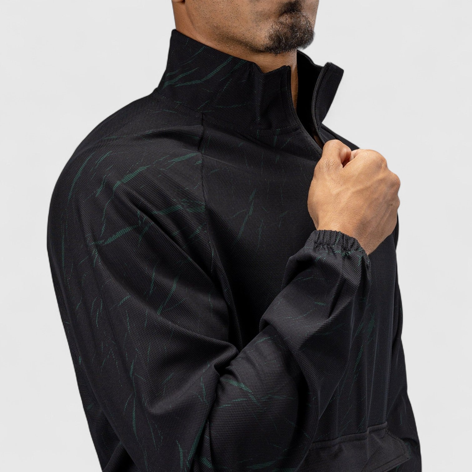 VENUM Trooper Herre Half - Zip Jakke - Svart/Skogsgrønn - CombatStore.no