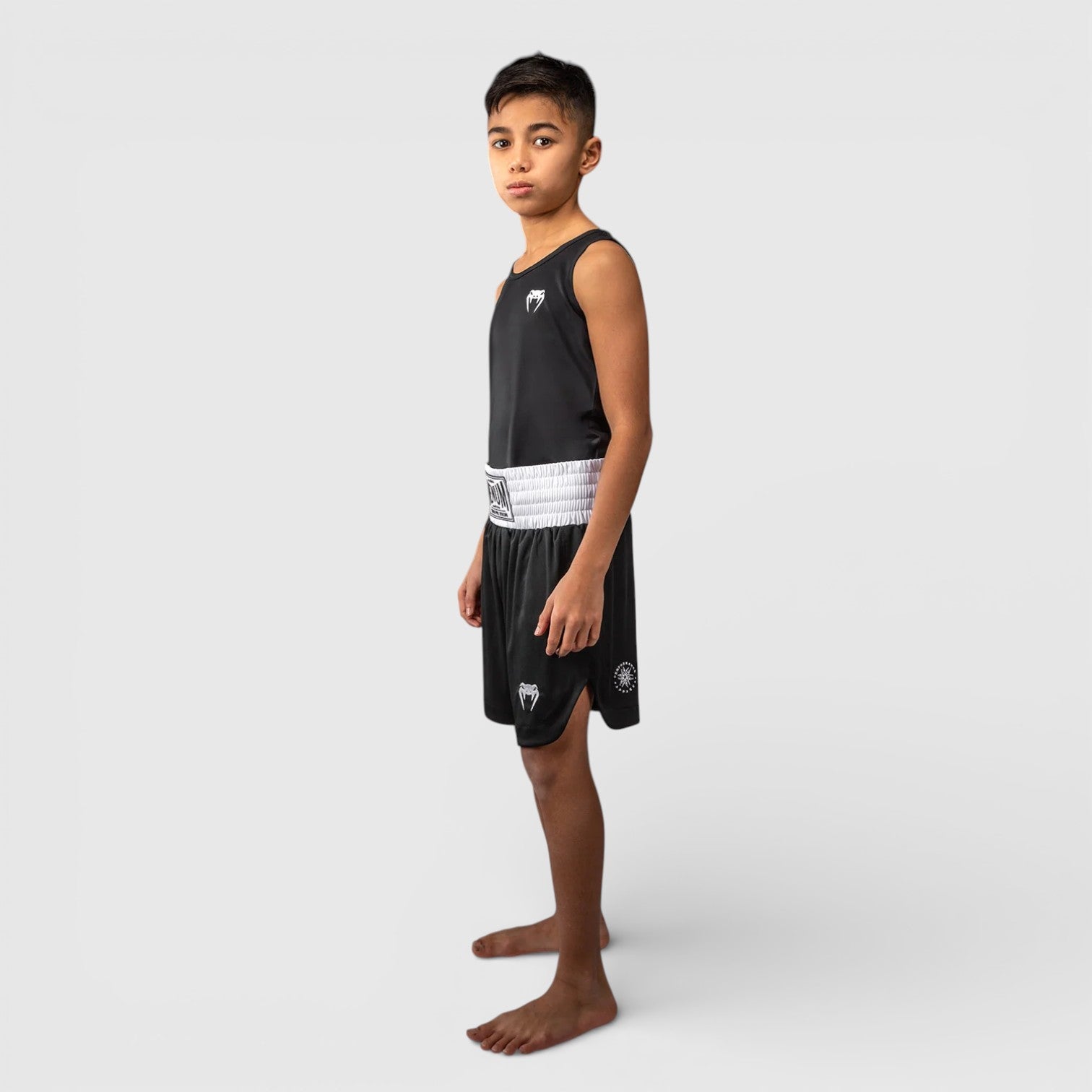 Venum Bokseshorts for barn svart og hvit