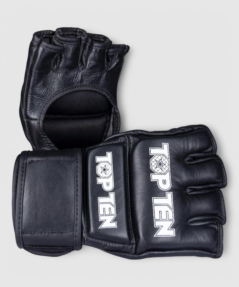 TOP TEN MMA competition Hansker Svart/Hvit - CombatStore.no