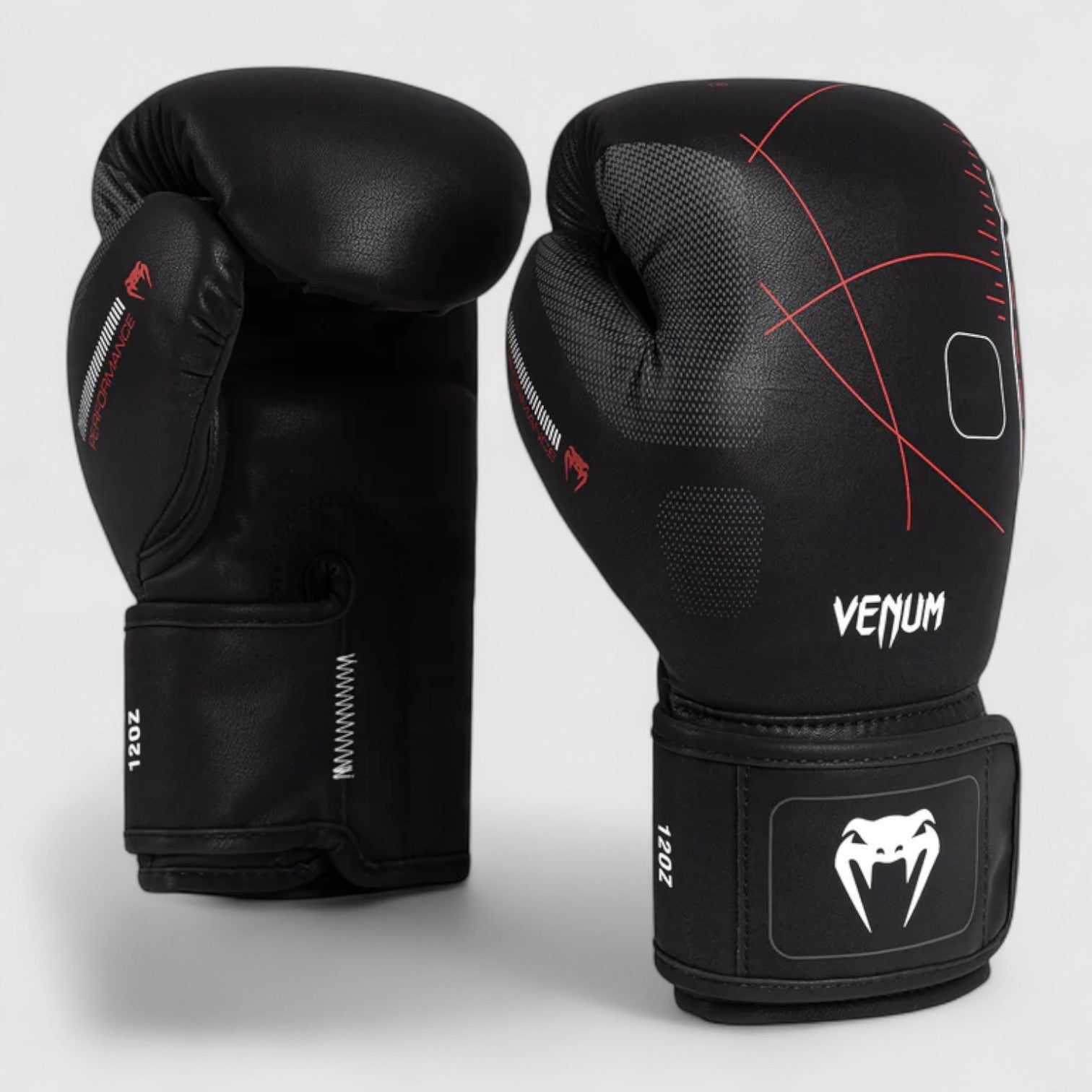 VENUM Tactical XT Boxing Gloves - Svart og Rød - CombatStore.no